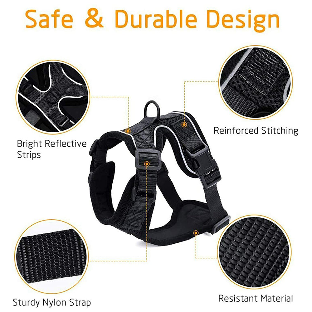 Cat Dog Harness Leash Walking Escape Proof Adjustable Reflective Vest Harness - image 6
