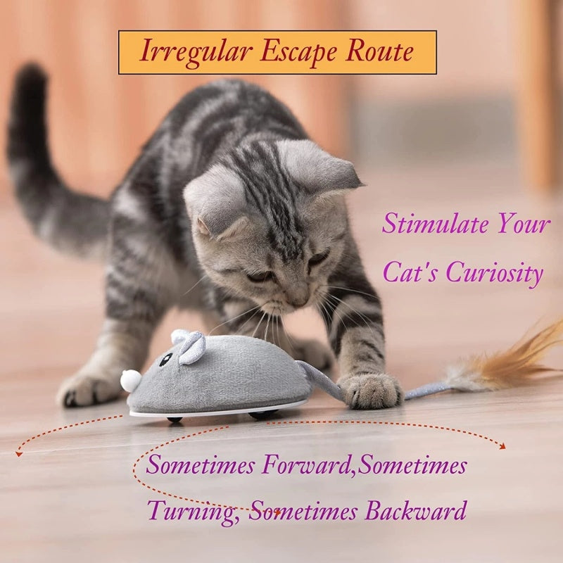 Rechargeable Automatic Moving Mouse Toy for Cats