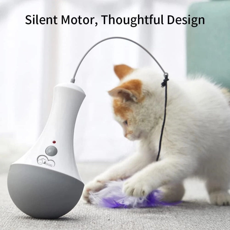 Automatic Interactive Feather Toy for Indoor Cats