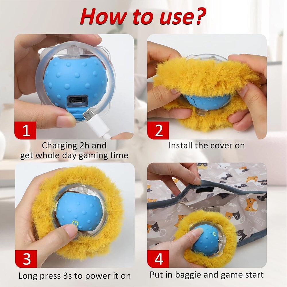 Interactive Chirping Hide-and-Seek Ball for Cats