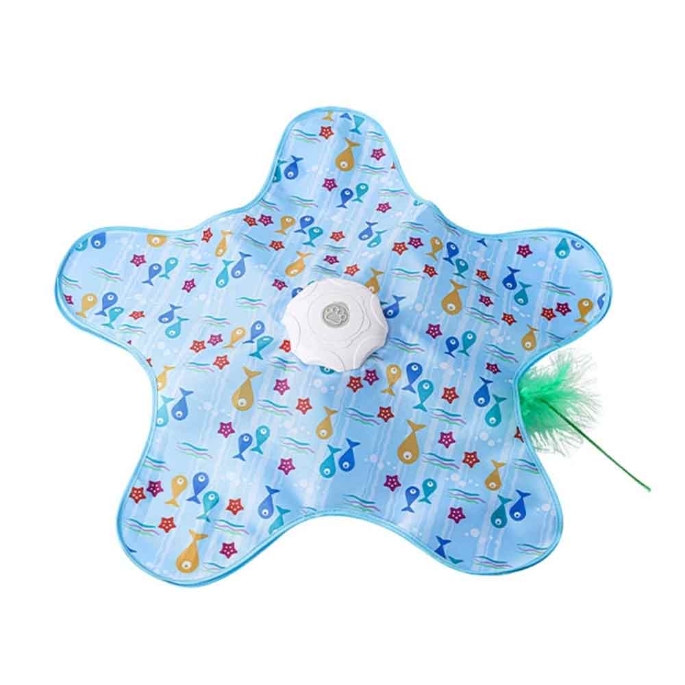 USB Interactive Feather Cat Toy with Mouse Sounds