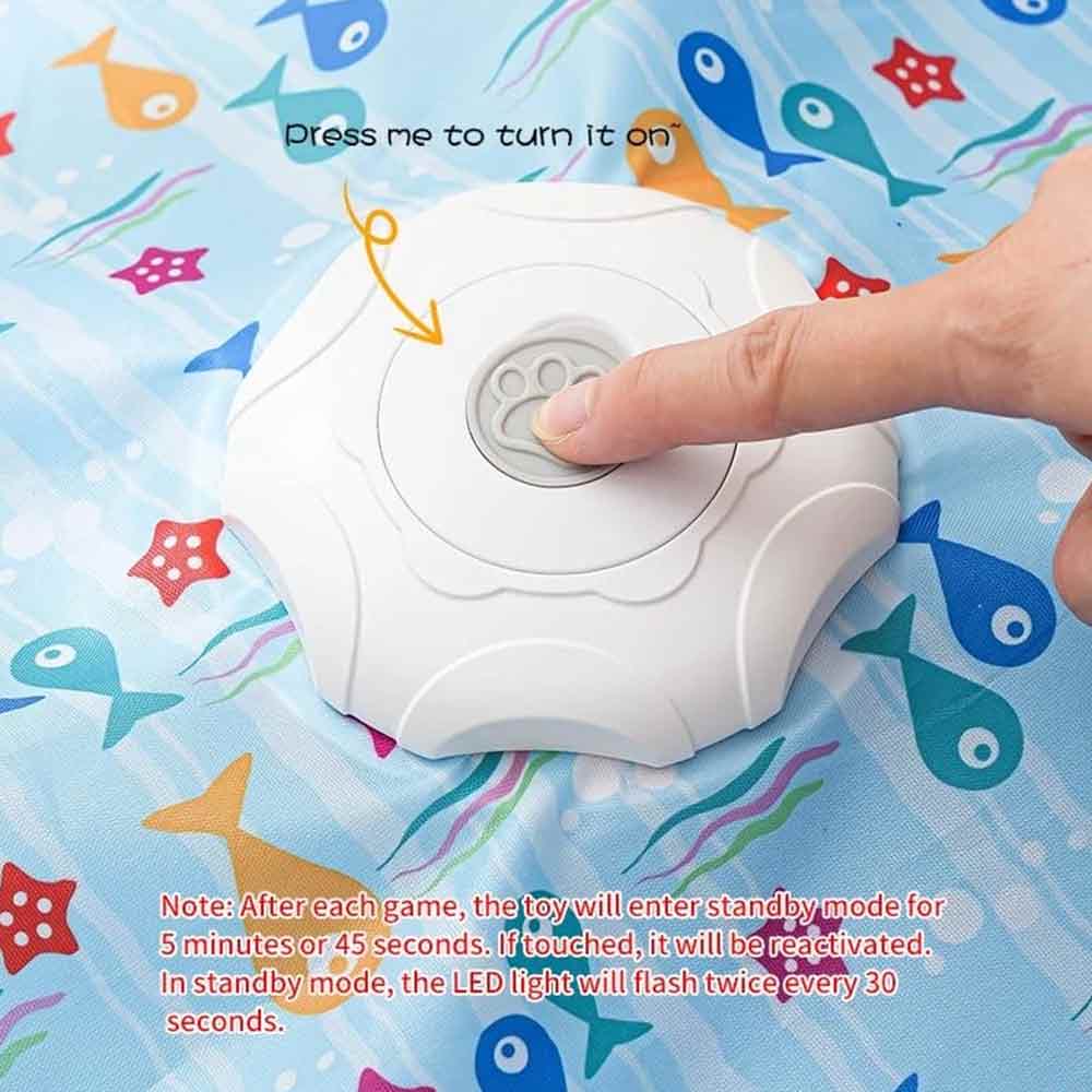 USB Interactive Feather Cat Toy with Mouse Sounds
