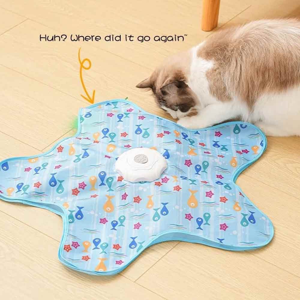 USB Interactive Feather Cat Toy with Mouse Sounds
