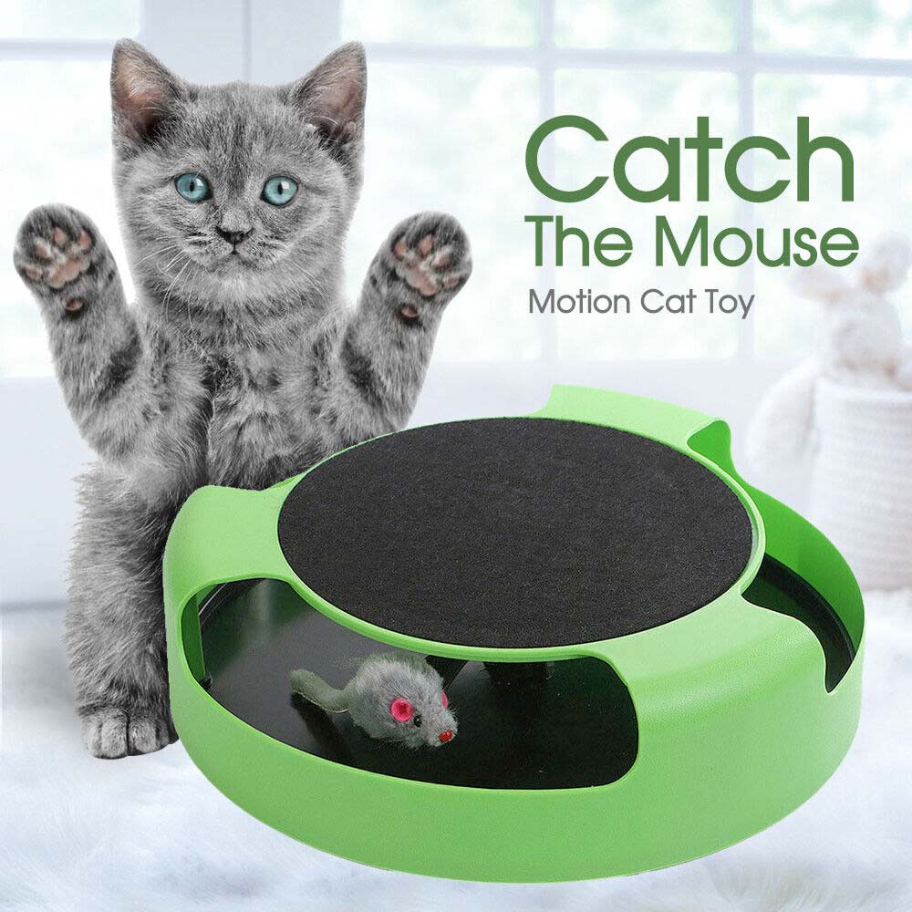 Motion Kitten Cat Toy Catch The Mouse Chase Interactive Cat Training Scratchpad - image 7