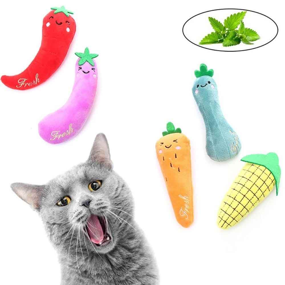 5-Piece Teeth Grinding Catnip Toys – Funny Interactive Plush Cat Chewing Vocal Toy Set - image 7