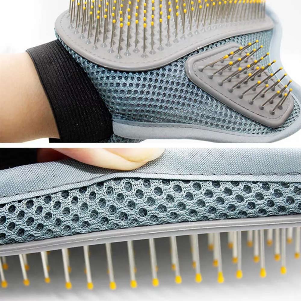 Breathable Heavy Duty Pet Grooming Glove Hair Removal Cat Dog Mitts Gentle - image 8