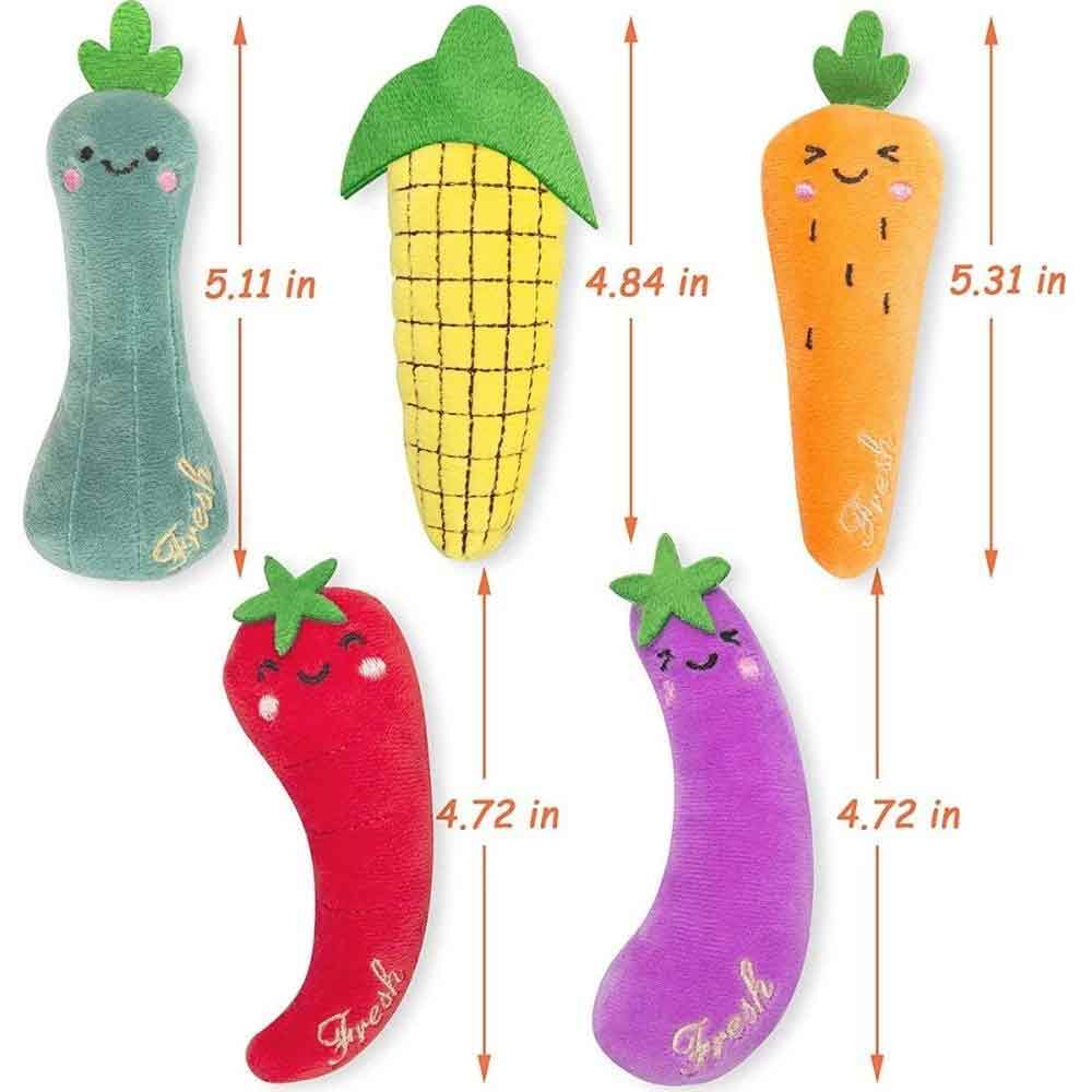 5-Piece Teeth Grinding Catnip Toys – Funny Interactive Plush Cat Chewing Vocal Toy Set - image 4