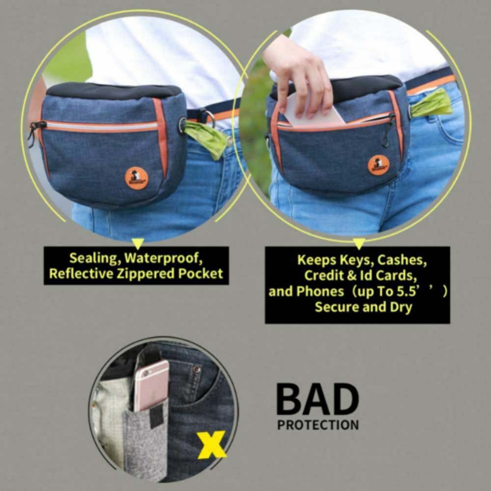 Dog Treat Training Pouch Pet Training Bag Large Capacity Puppy Snacks Waist Bag - image 5