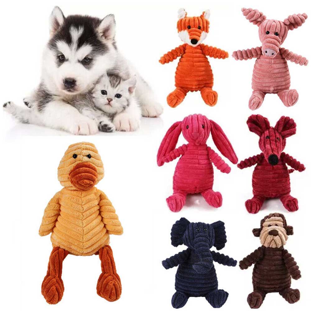 Puppy Teeth Toys Cute Pet Dog Chew Toy Squeaker Squeaky Soft Plush Play Sound - image 2