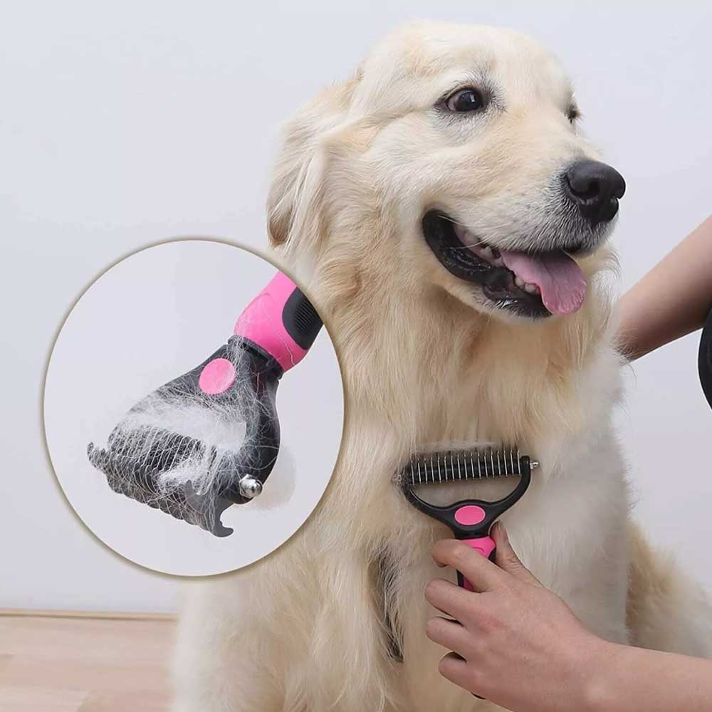 Professional Pet Dog Cat Comb Brush Dematting Undercoat Grooming Comb Rake Tool - image 3