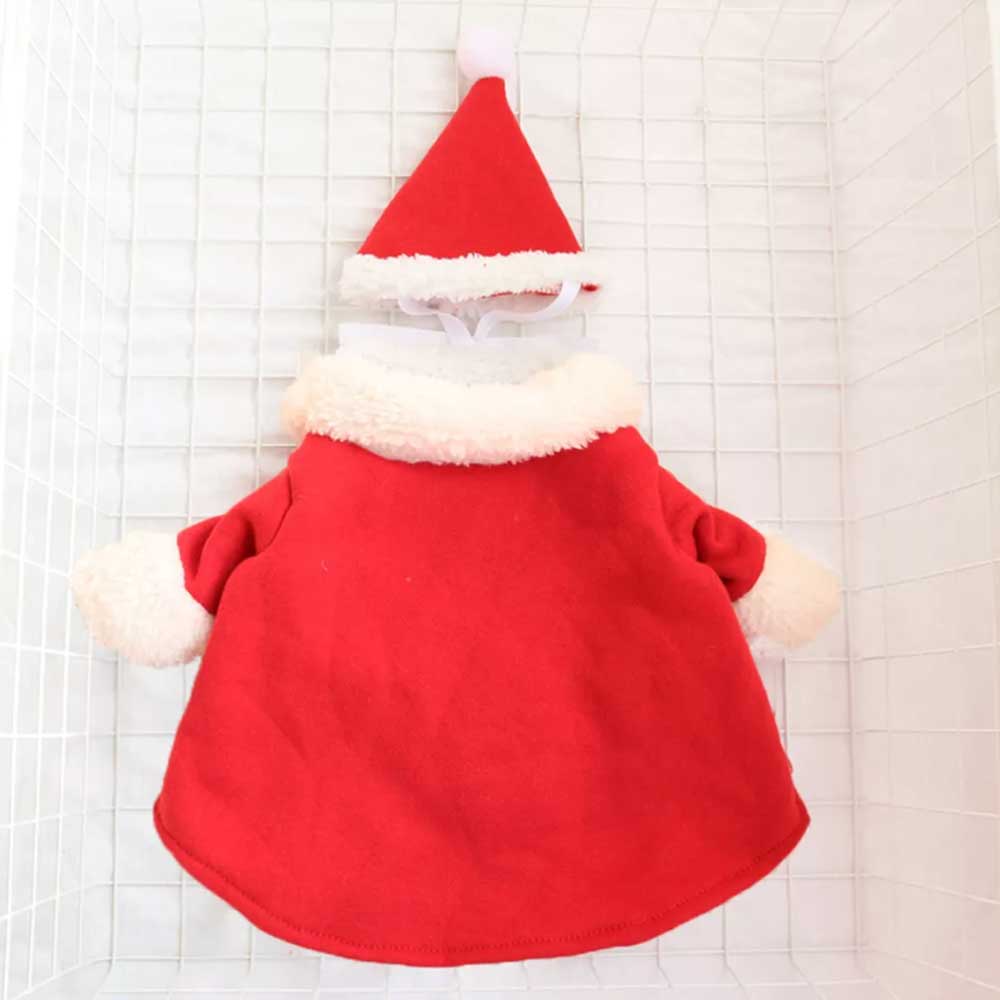 Christmas Santa Claus Pet Cat Dog Clothes Hat Costume Coat Decoration Xmas - image 8