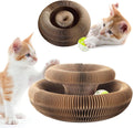 Magic Organ Cat Scratching Board – Foldable Corrugated Cardboard Scratcher with Toy Ball & Catnip - image 1