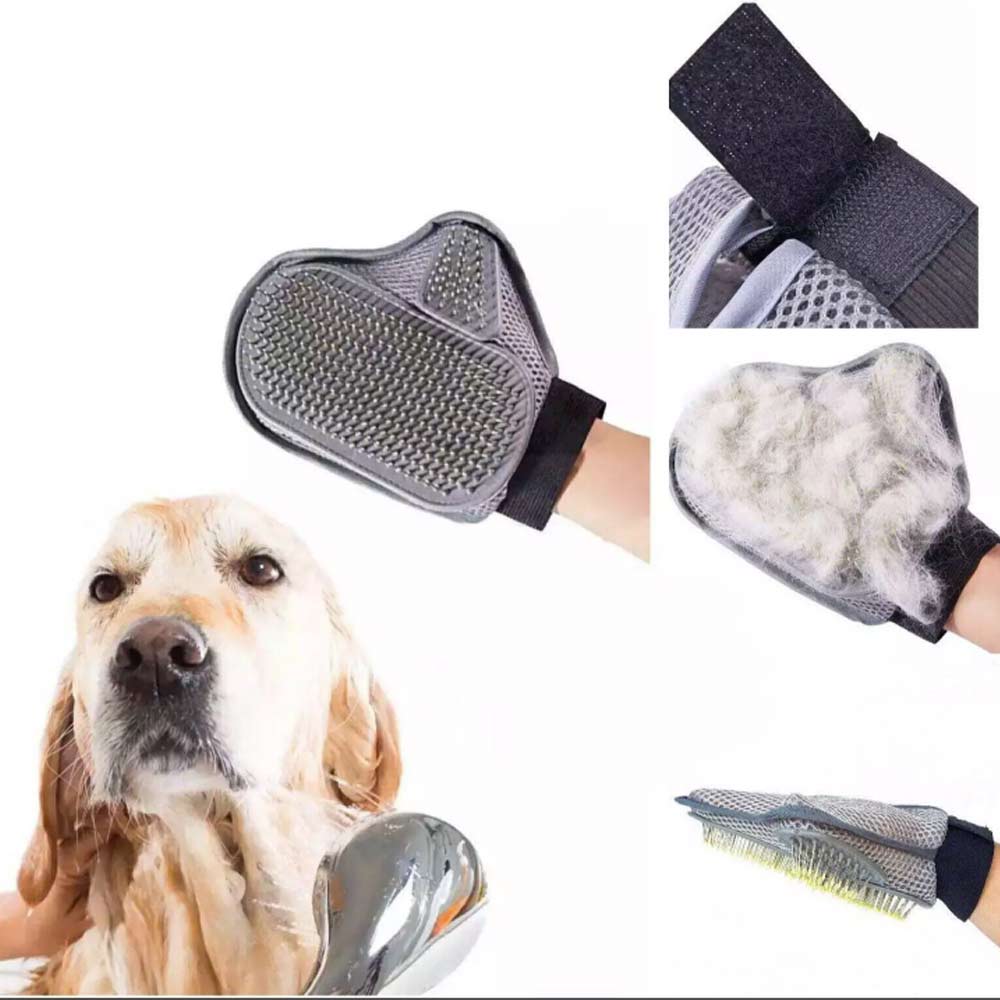 Breathable Heavy Duty Pet Grooming Glove Hair Removal Cat Dog Mitts Gentle - image 3