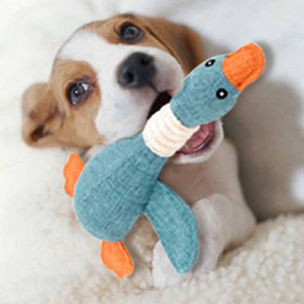 Crinkle Rope Plush Puppy Pet Chew Toy Rope Squeaker Squeaky Teething Dog Toys - image 3