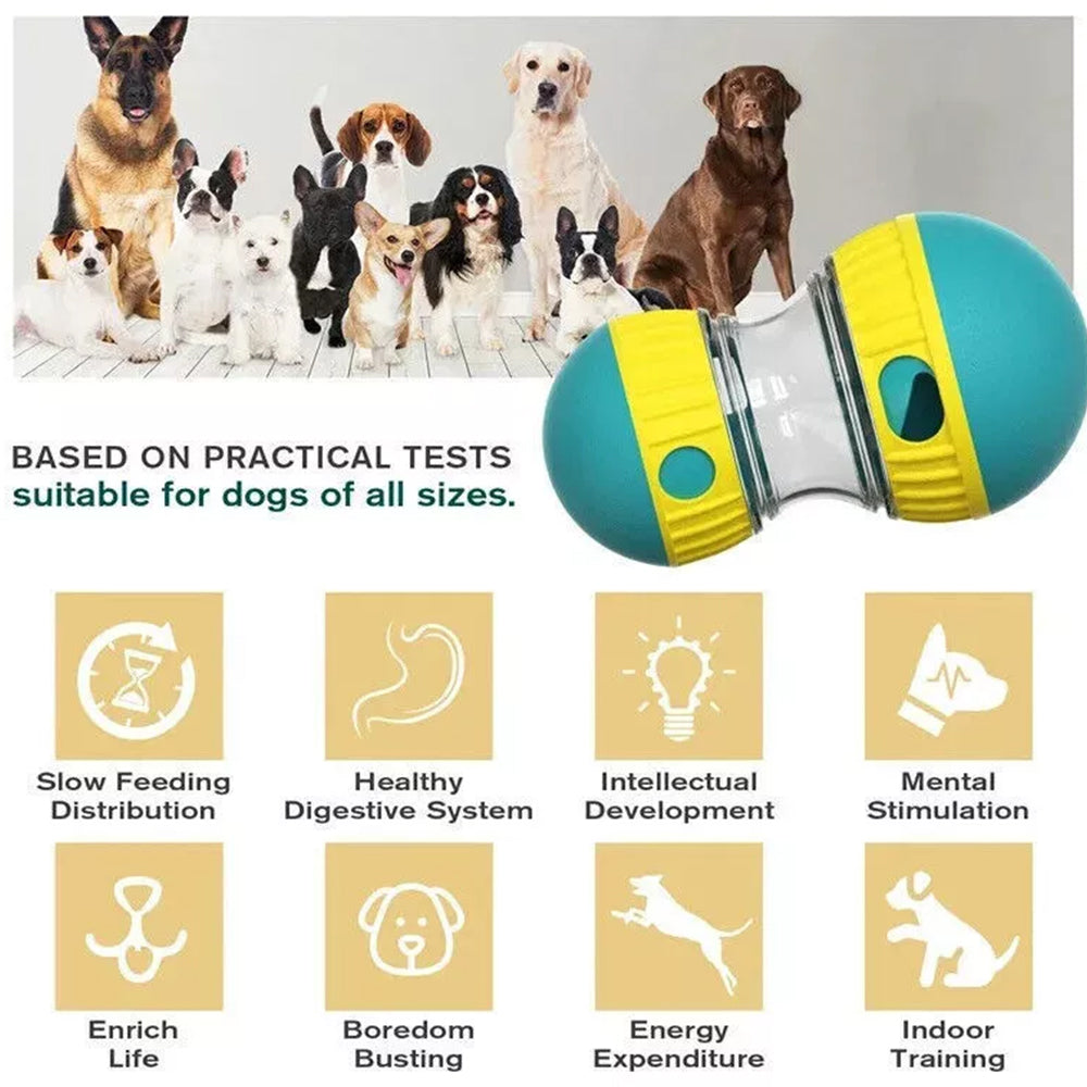 Pet Dog Puzzle Toy Food Dispenser Puppy Tough-Treat Ball Interactive Play Toys - image 2