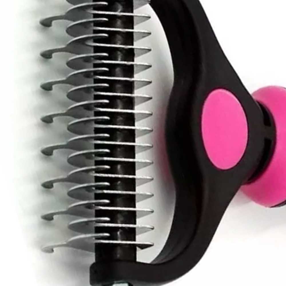 Professional Pet Dog Cat Comb Brush Dematting Undercoat Grooming Comb Rake Tool - image 4
