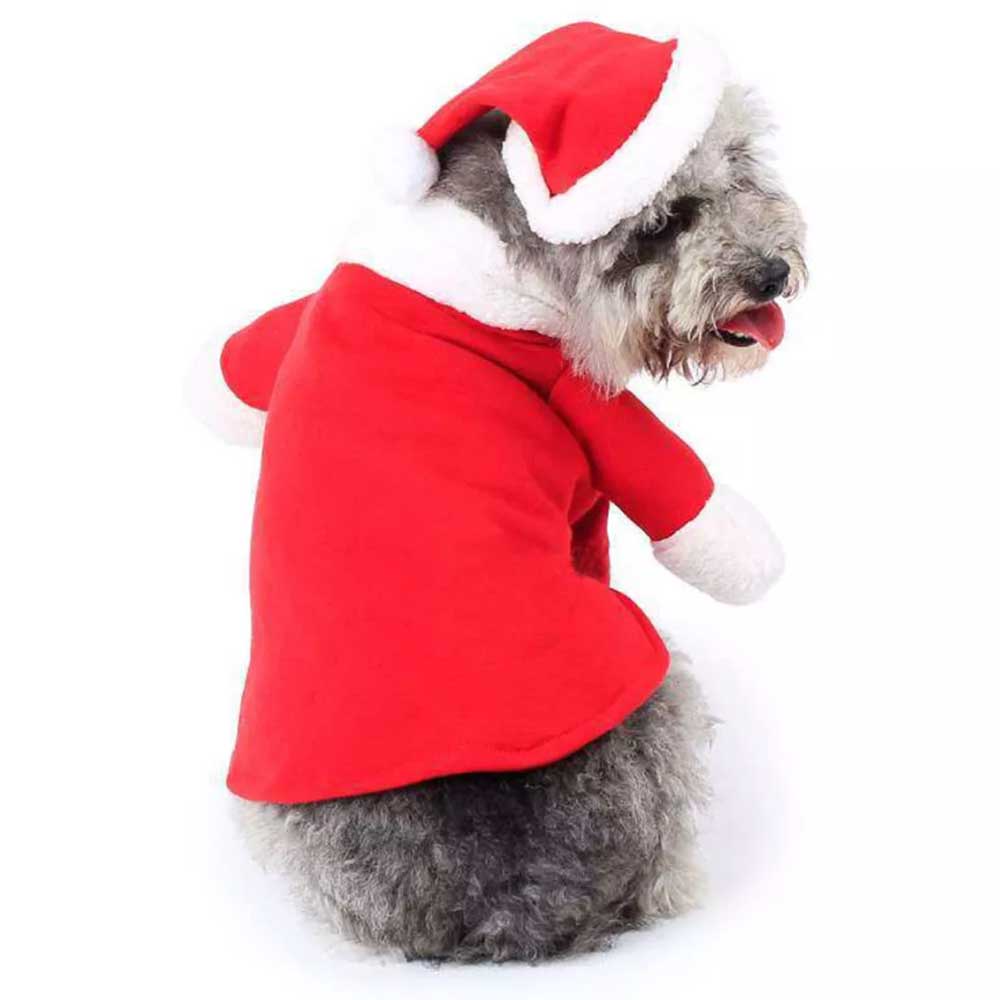 Christmas Santa Claus Pet Cat Dog Clothes Hat Costume Coat Decoration Xmas - image 7