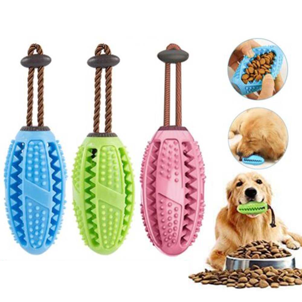 Dog Treat Balls Interactive Toothbrush Chew Toys Cleaning Food Dispenser Feeder - image 2