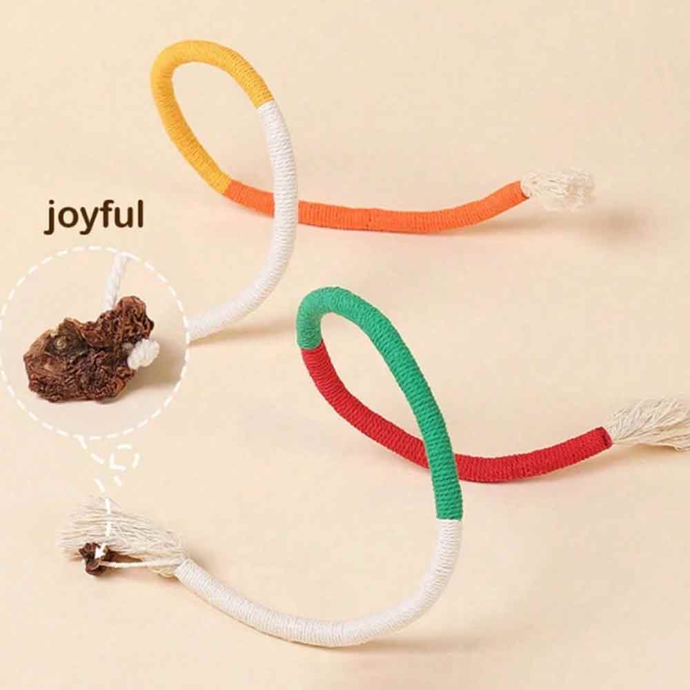 Catnip Rope Plush Cat Chew Toy – Teeth Cleaning Interactive Kitten Teething Play - image 3