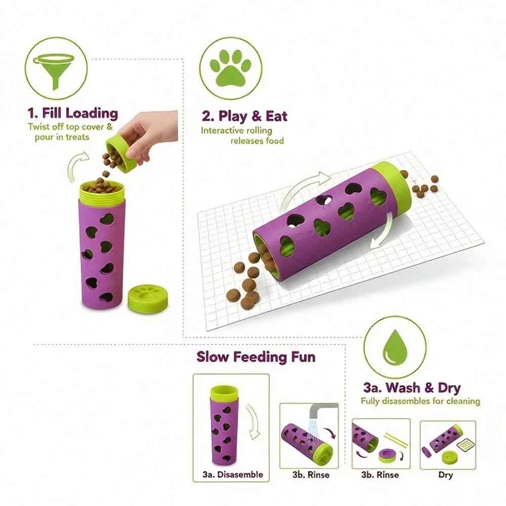 Rolling Pet Treat Dispenser – Interactive Toy for Dogs, Puppies & Cats, - image 6