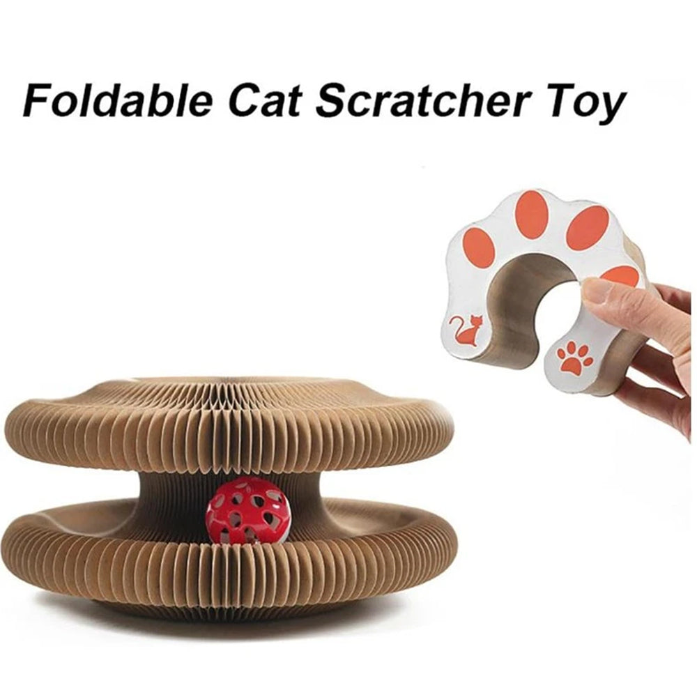 Transformable Cat Toy - Accordion Scratch Pad & Wear-Resistant Ball - image 6