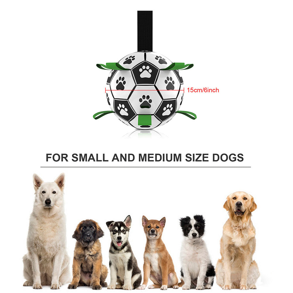 Dog Soccer Ball Grab Tabs Interactive Pet Dog Toy Football with Ball Pump - image 7