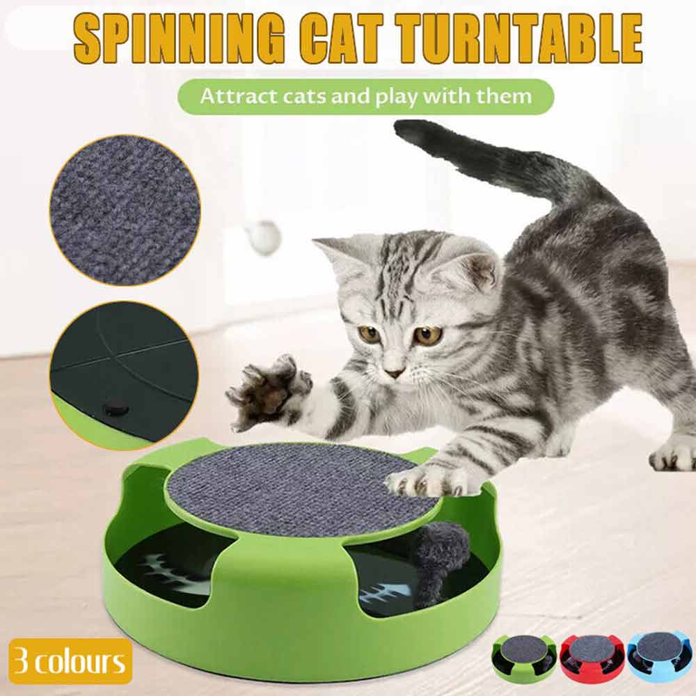 Cats Mouse Moving Catch Toy Interactive Cat Toys Indoor Cat Training Scratching Pad Round - image 2