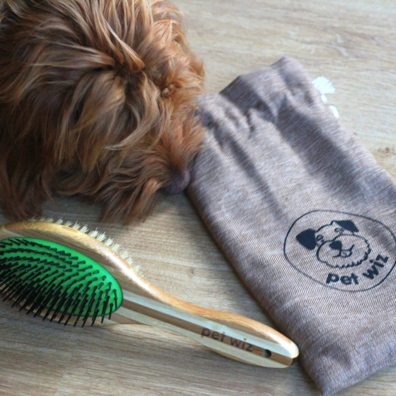 Double Sided Pin & Bristle Bamboo Brush for Dog Grooming - image 8