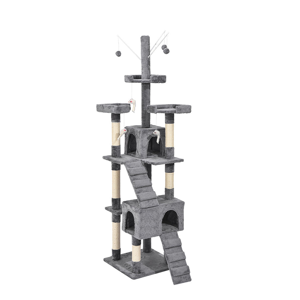 Cat Tree Scratching Post Scratcher Grey-2102558622293823488