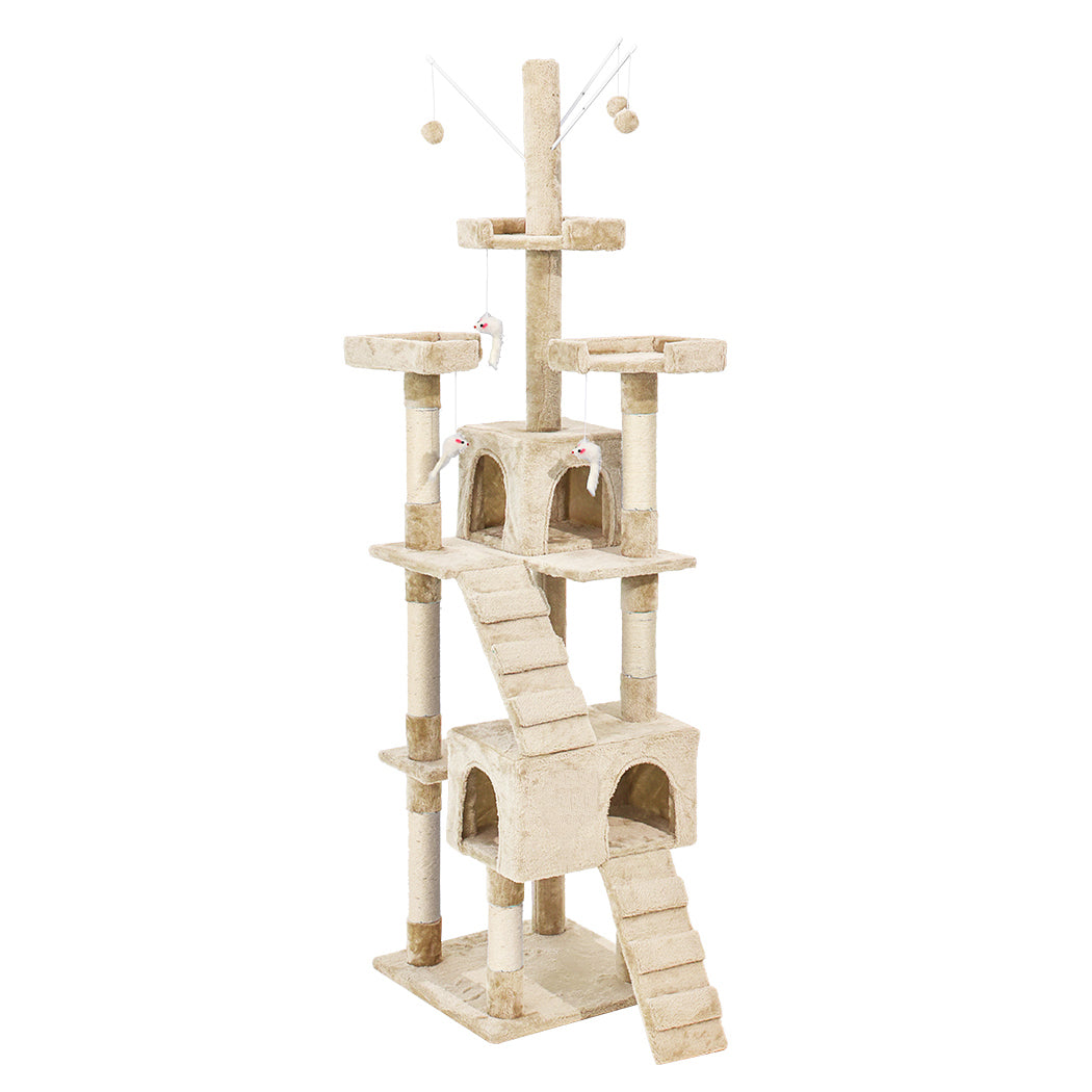 Cat Tree Scratching Post Scratcher Beige-2102558622092496896