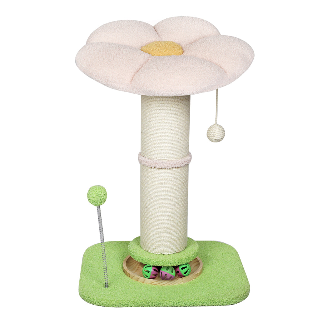 Cat Scratching Post Flower 61.5cm Cat Tree Tower-2102558640274804736