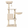 Cat Tree Cat Tower Multi-Level Cat Bed Cat Scratching Post 125cm Beige-2109794020665462785
