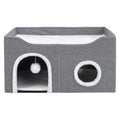 Foldable Cat House Cave Bed Hideaway Interactive Nest Scratching Board-2050056785997467649