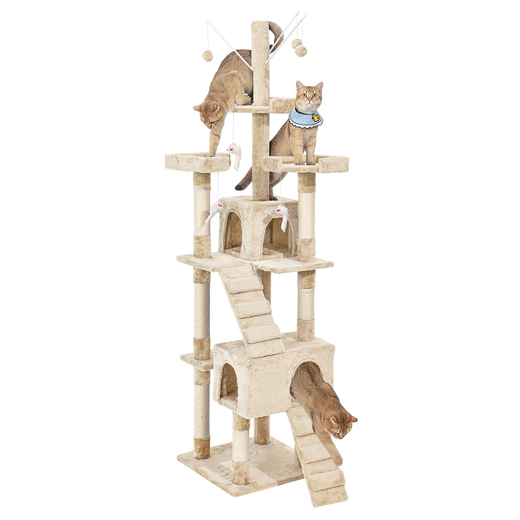 Cat Tree Scratching Post Scratcher Beige-2102558622092496897