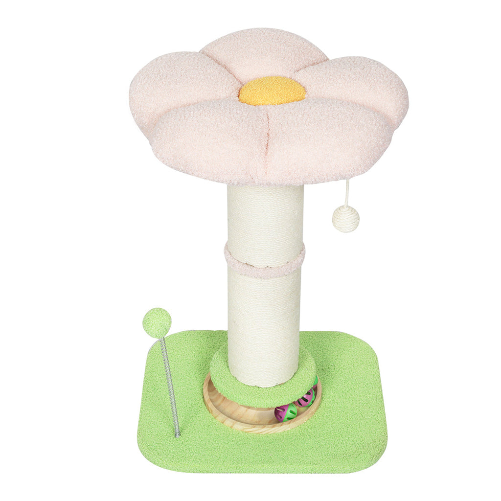 Cat Scratching Post Flower 61.5cm Cat Tree Tower-2102558640274804737