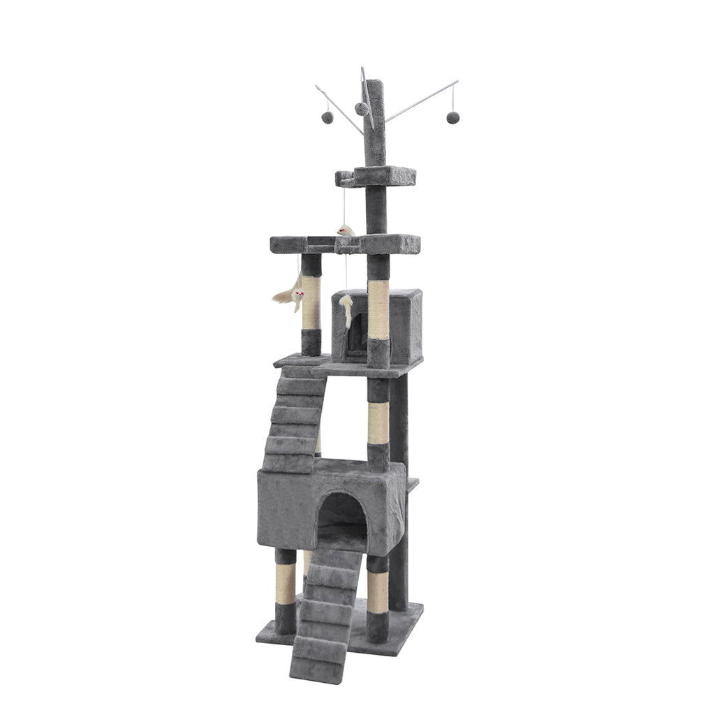 Cat Tree Scratching Post Scratcher Grey-2102558622293823489
