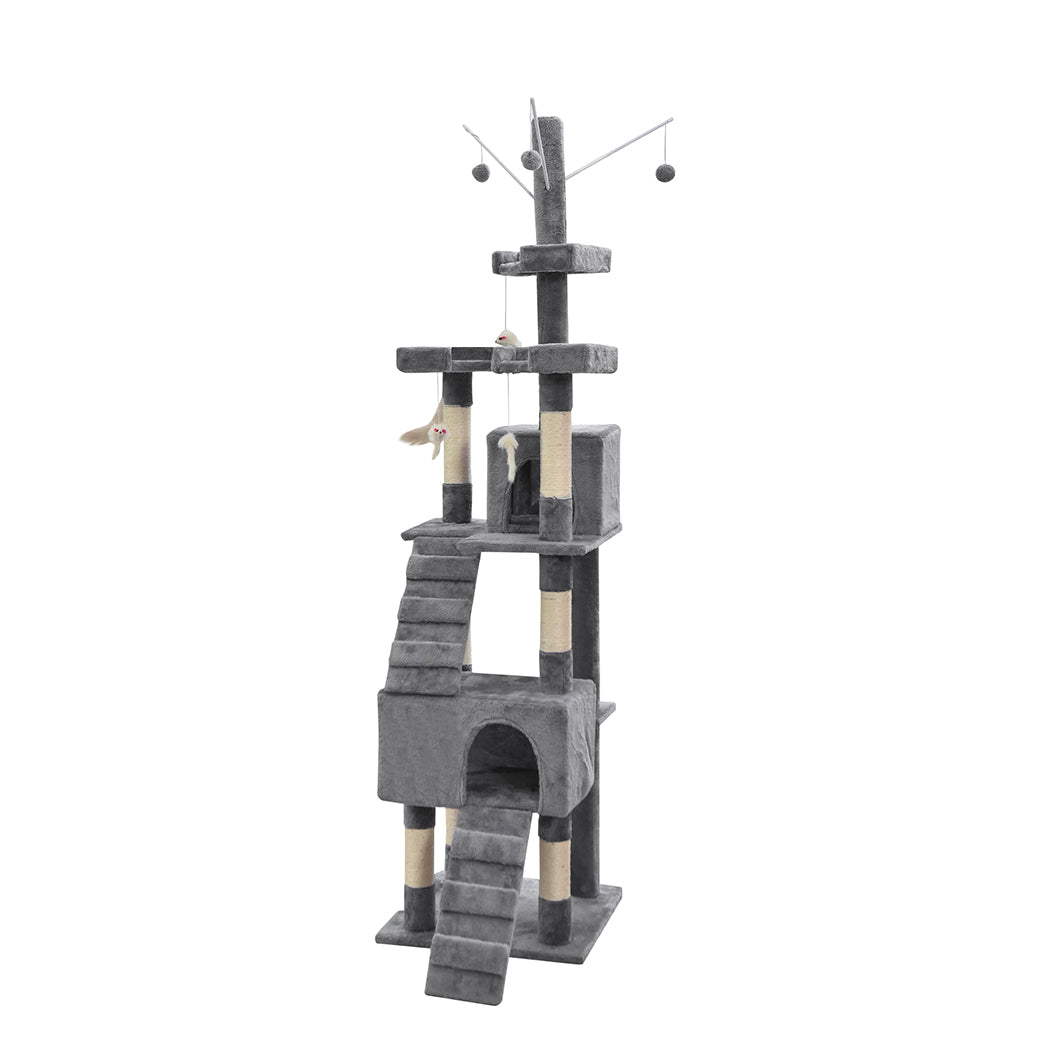 Cat Tree Scratching Post Scratcher Grey-2102558622293823489