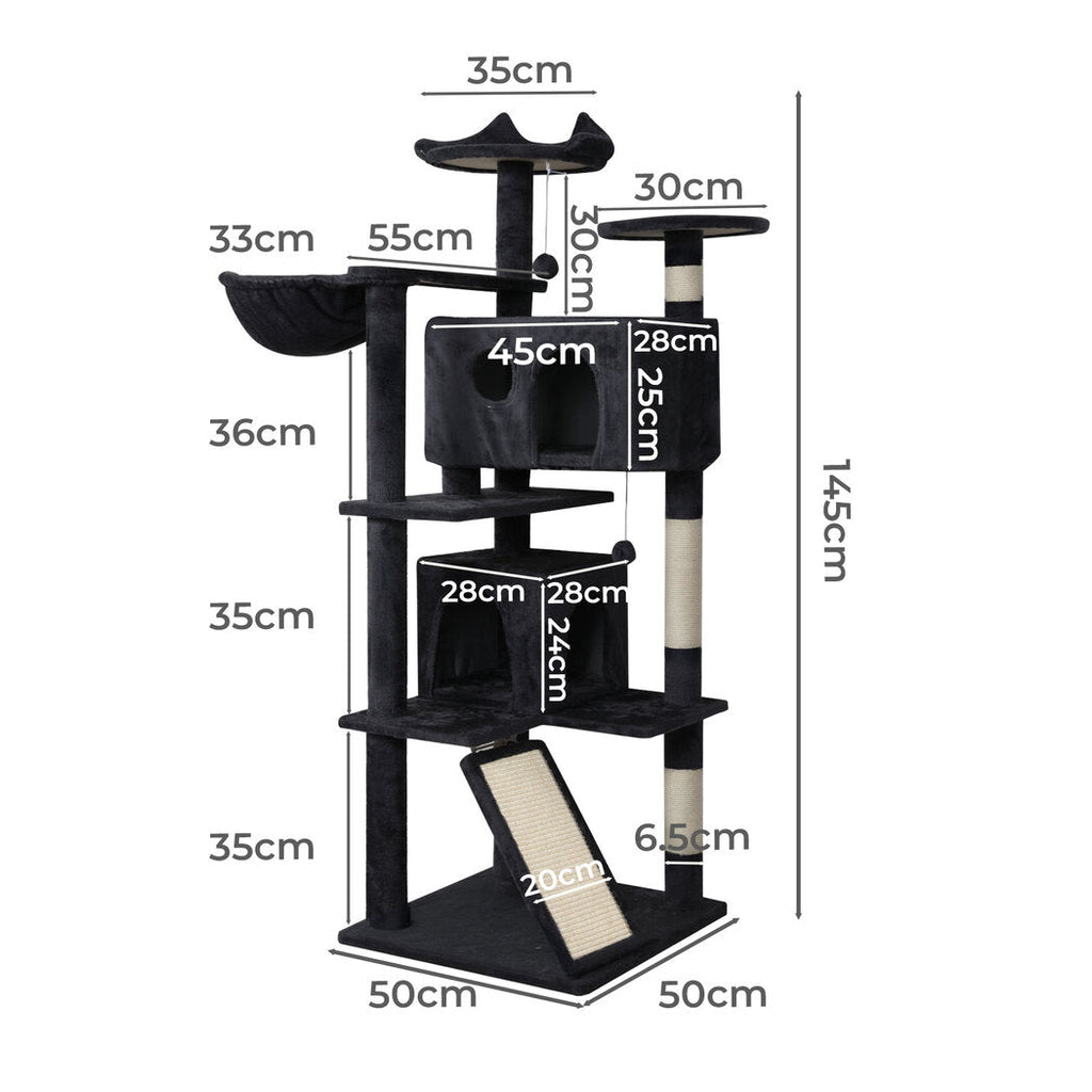 Cat Tree Scratching Post Scratcher 145cm Climbing-2102558704640593922