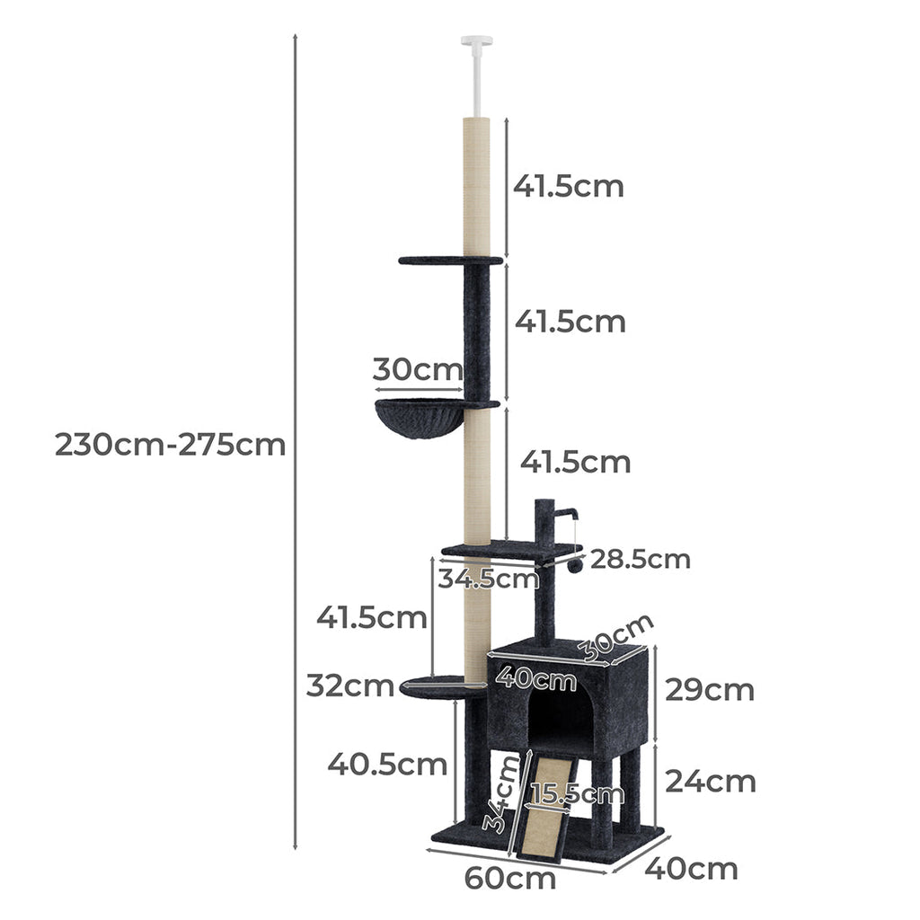 Cat Tree Scratching Post Scratcher Hammock Condo-2102558283280814082