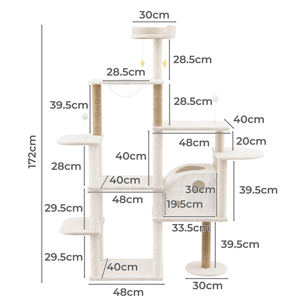 Cat Tree Tower Large Scratcher Condo House 172cm-2102558283024961538