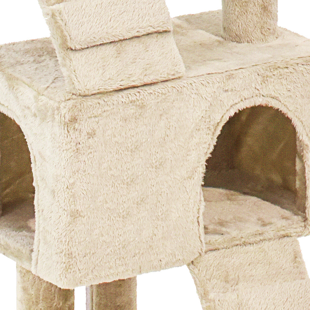Cat Tree Scratching Post Scratcher Beige-2102558622092496899