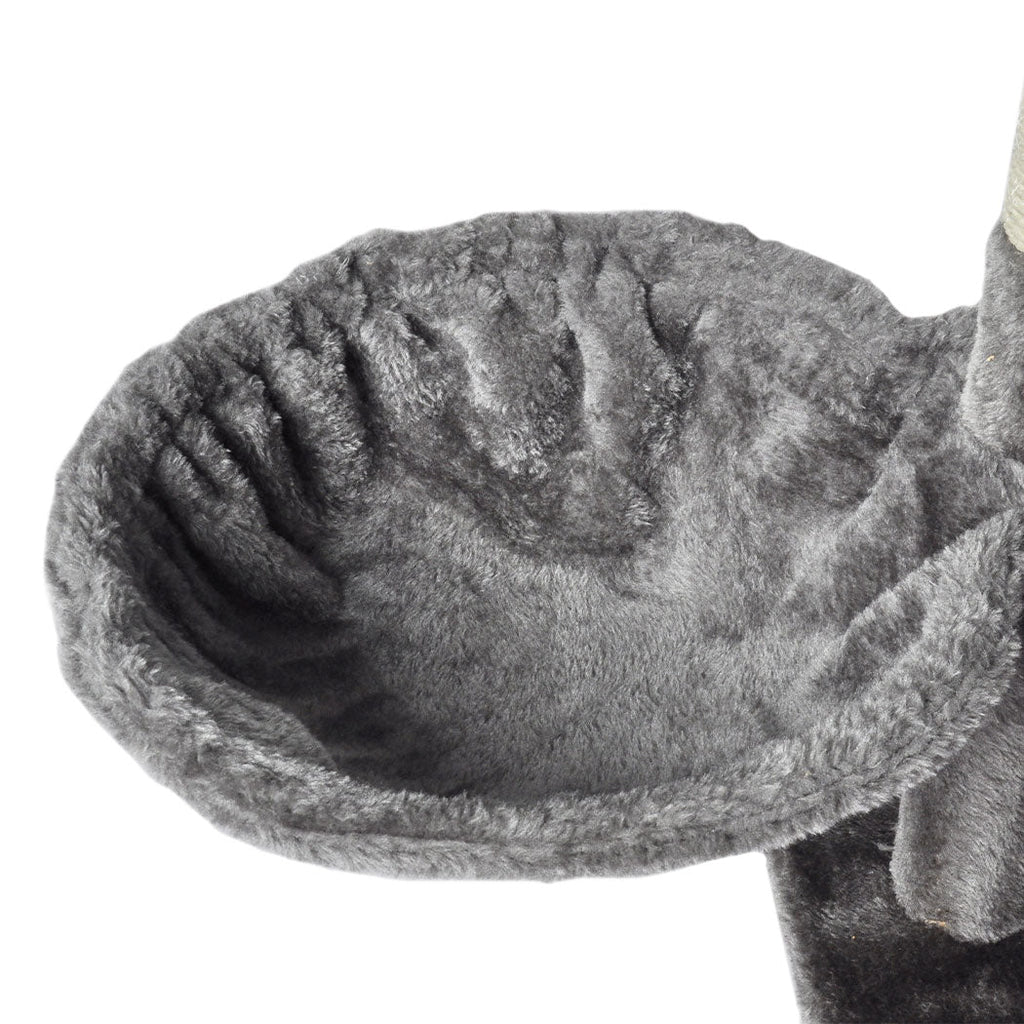 130cm Cat Tree Toy Scratching Post Grey-2102558622503538693