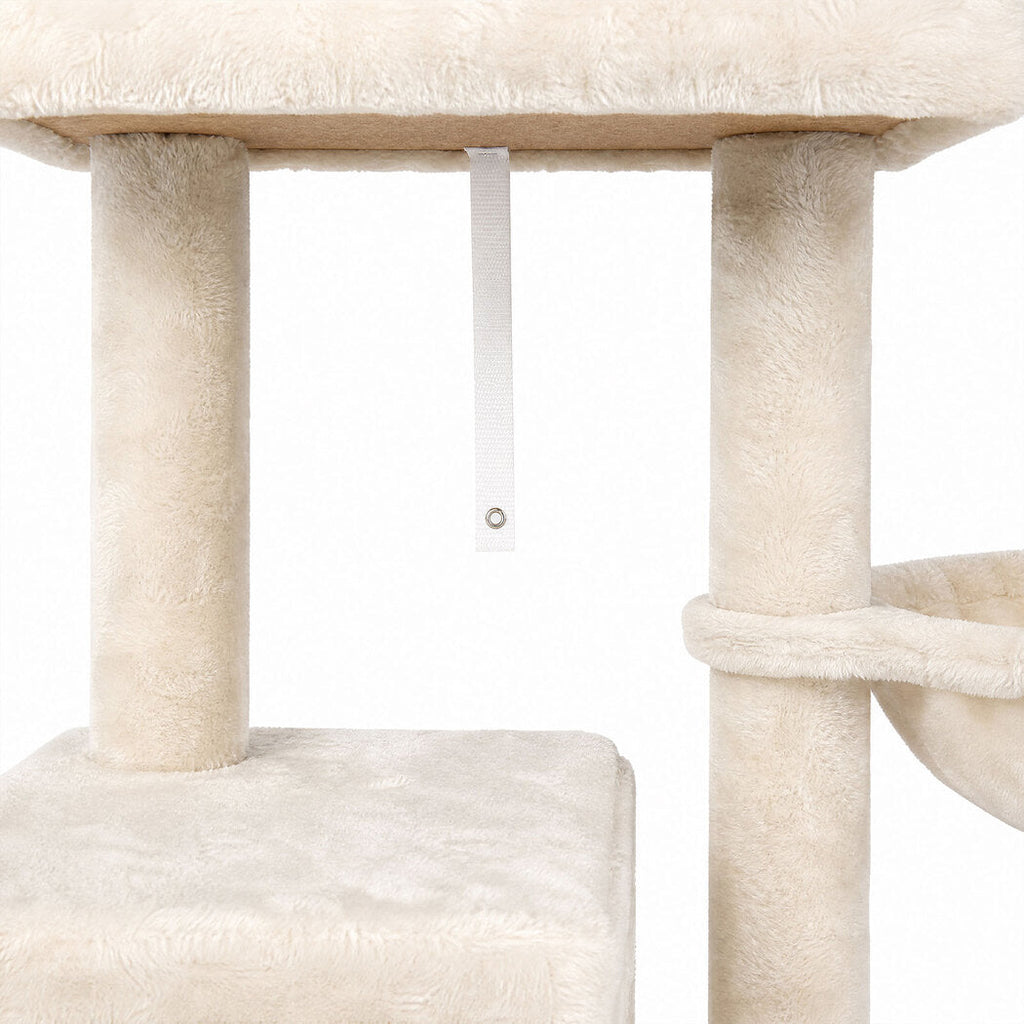 Cat Tree Cat Tower Multi-Level Cat Bed Cat Scratching Post 125cm Beige-2109794020665462789