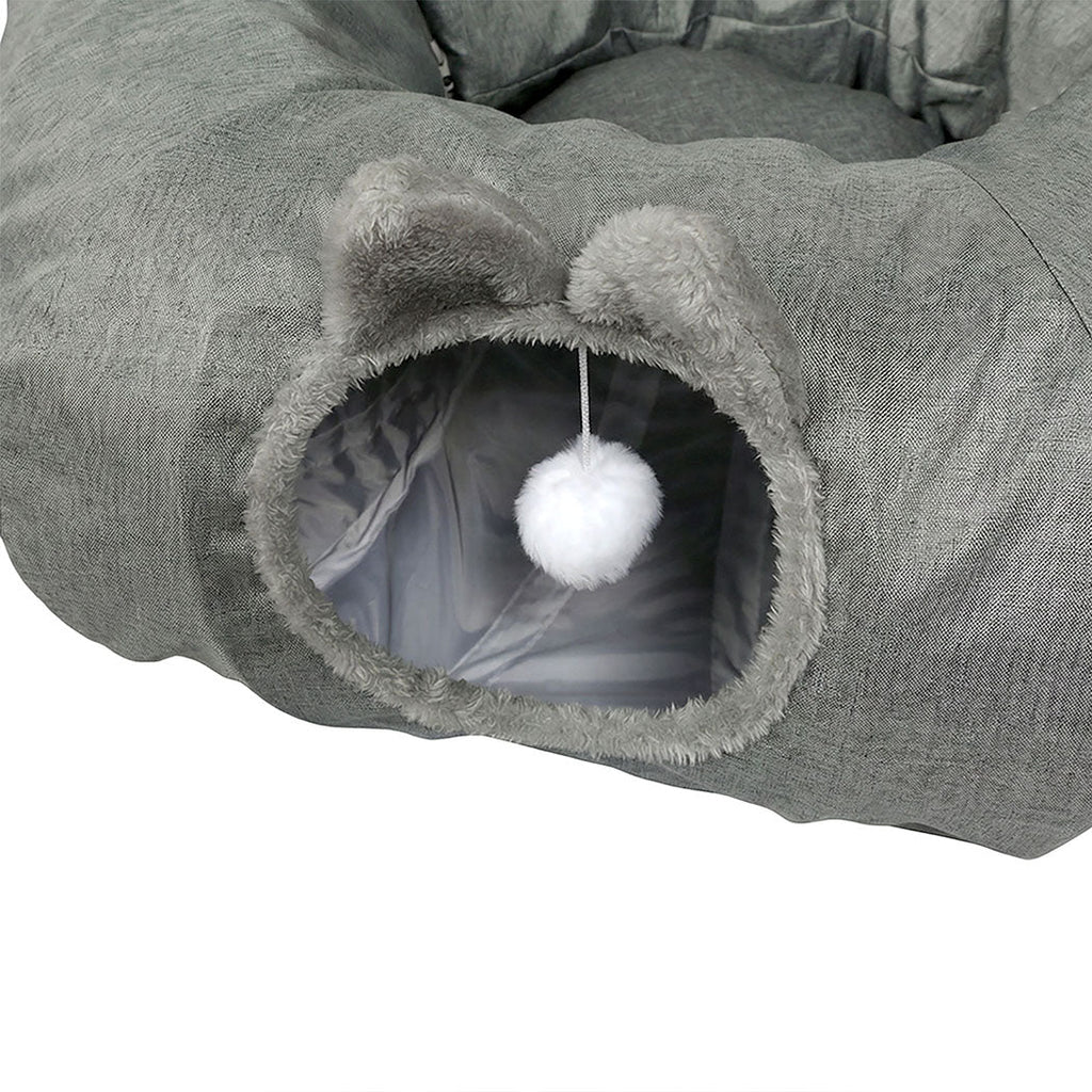 Large Cat Tunnel Bed Multi-Functional Toy Interactive Pet Playhouse Indoor-2102558121053523973